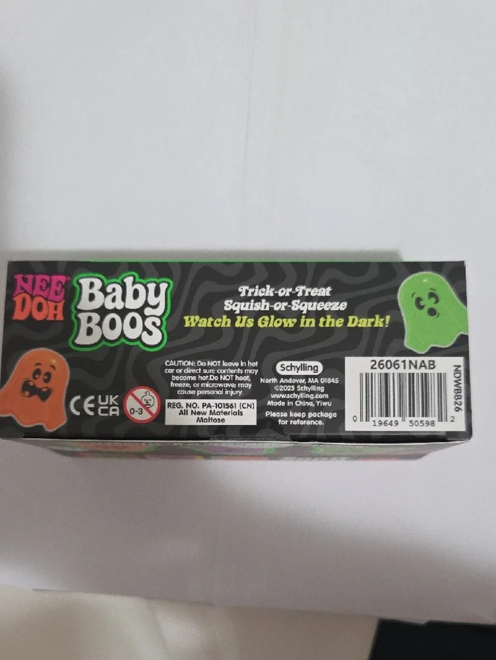 Needoh Baby Boos(3 Pk) W/orange,purple,and green teenie tiny ghosts-Authentic